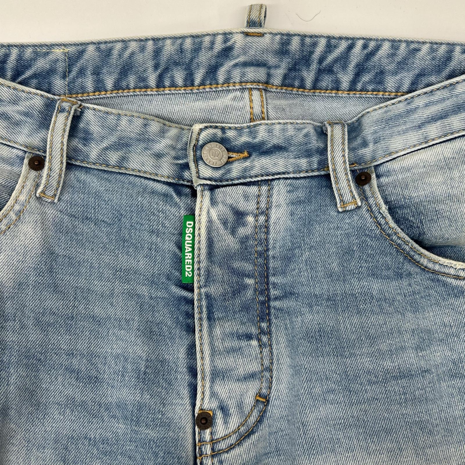 DSQUARED2 ディースクエアード S78LB0094 インディゴ コットン SKATER JEAN/スケータージーン ボタンフライデニムパンツ ボトムス