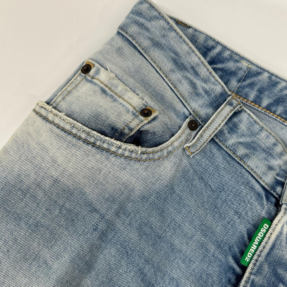 DSQUARED2 ディースクエアード S78LB0094 インディゴ コットン SKATER JEAN/スケータージーン ボタンフライデニムパンツ ボトムス