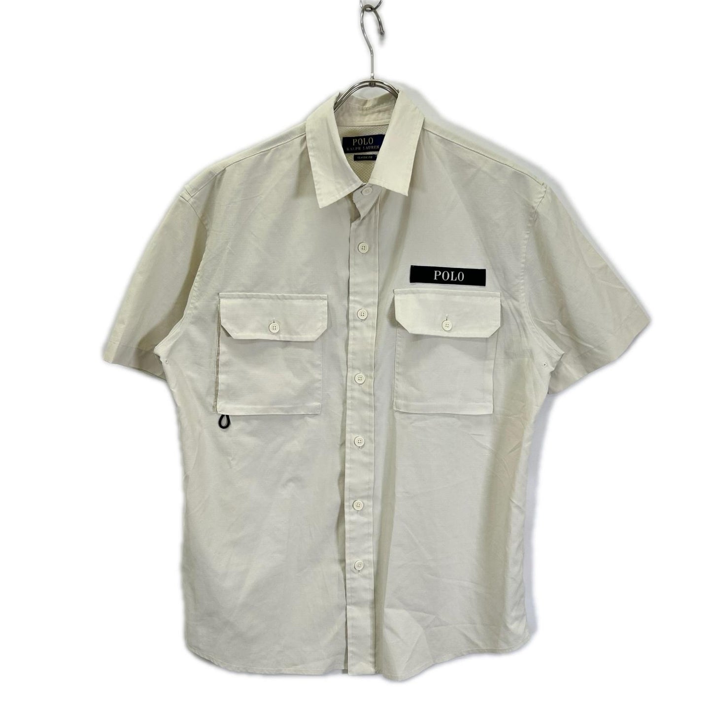 POLObyRalphLauren ポロラルフローレン アイボリー バックプリントビッグポニー フィッシングシャツ トップス