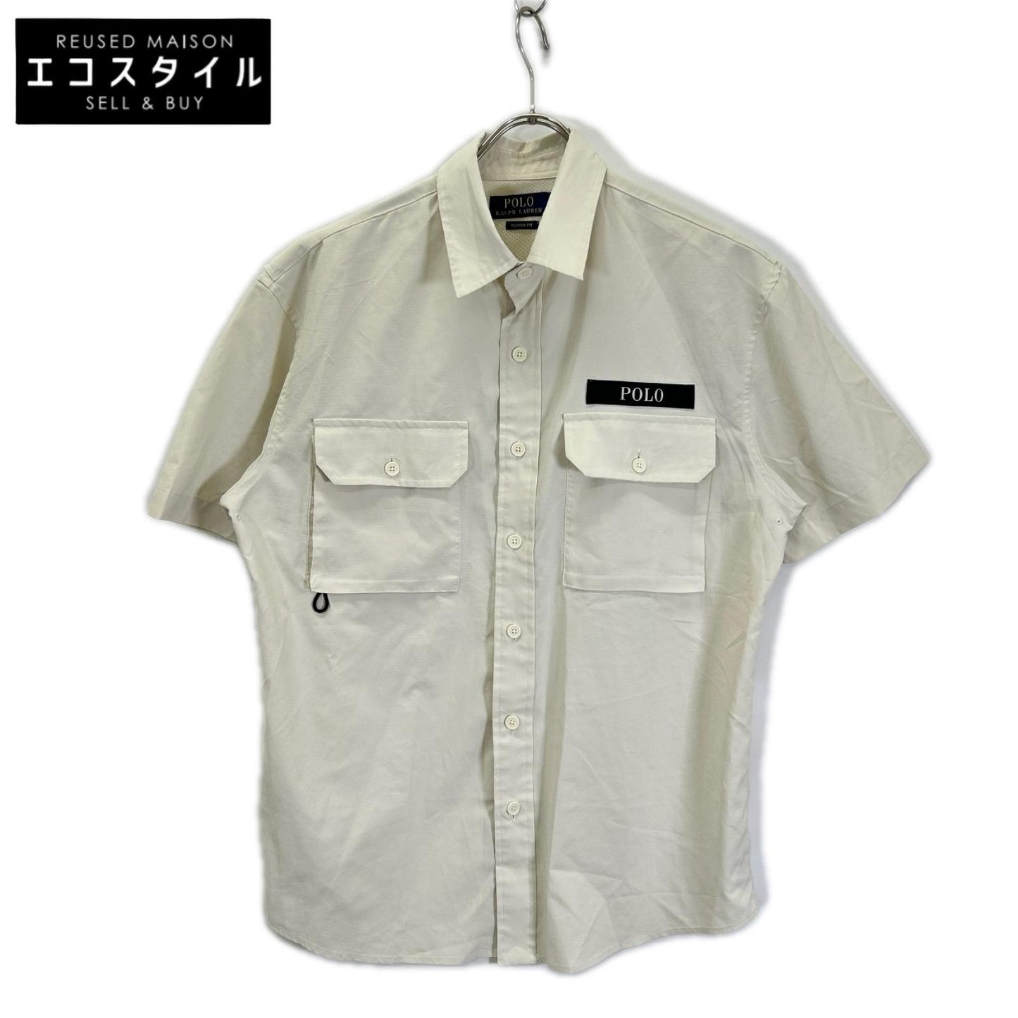 POLObyRalphLauren ポロラルフローレン アイボリー バックプリントビッグポニー フィッシングシャツ トップス