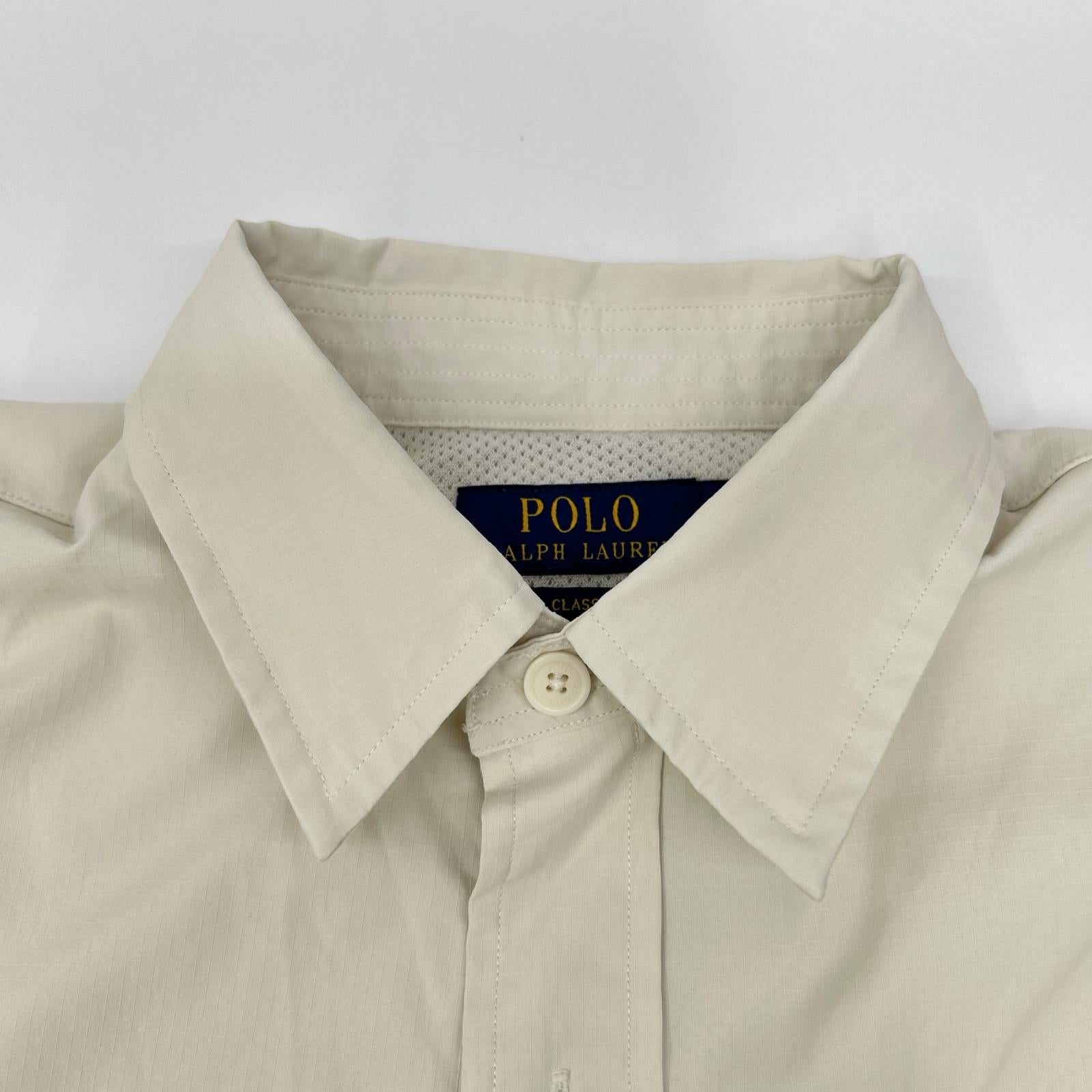 POLObyRalphLauren ポロラルフローレン アイボリー バックプリントビッグポニー フィッシングシャツ トップス