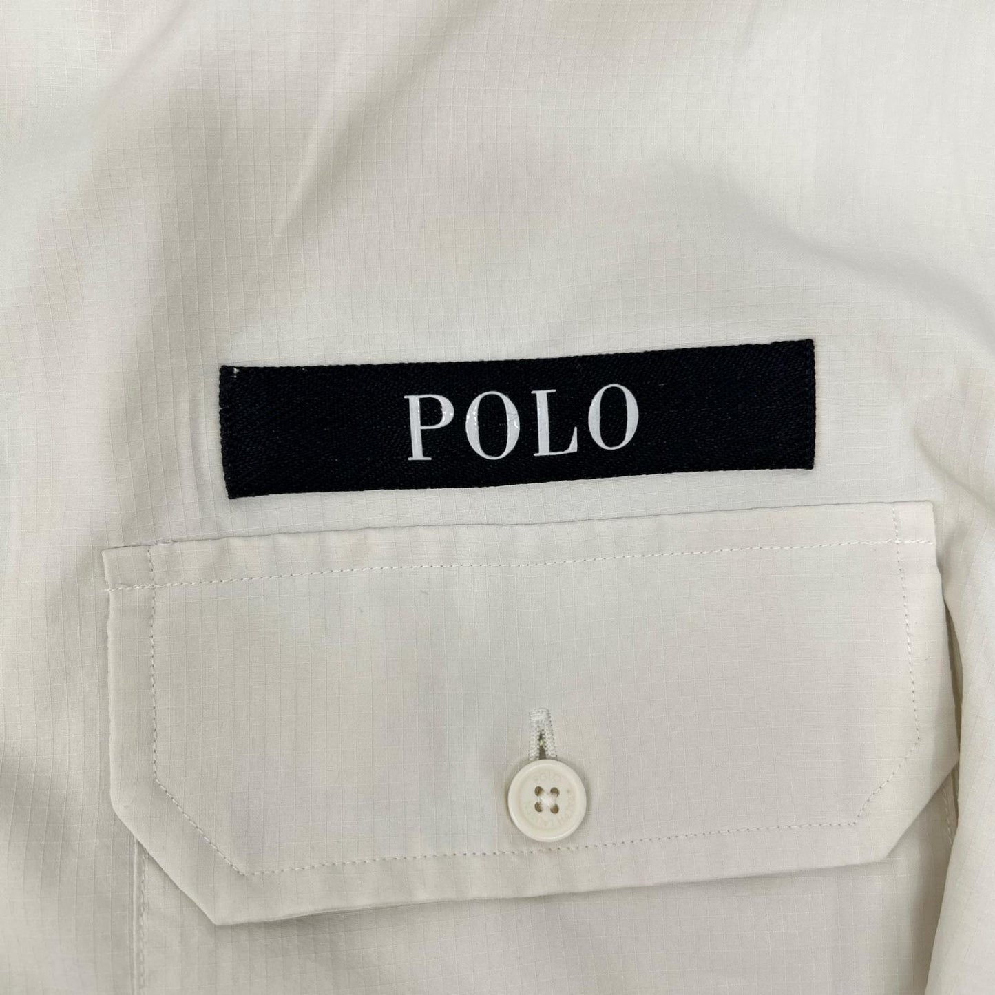 POLObyRalphLauren ポロラルフローレン アイボリー バックプリントビッグポニー フィッシングシャツ トップス