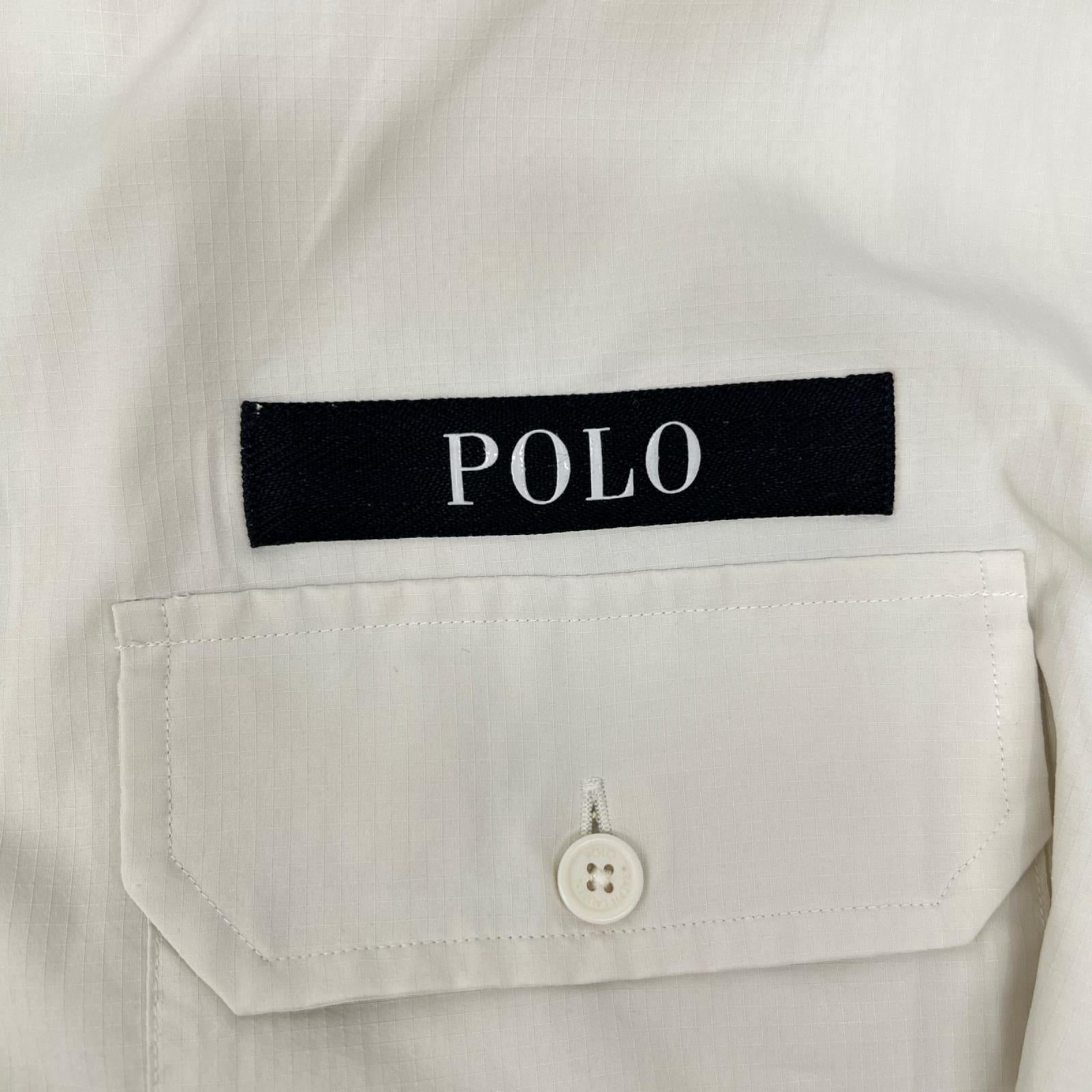 POLObyRalphLauren ポロラルフローレン アイボリー バックプリントビッグポニー フィッシングシャツ トップス