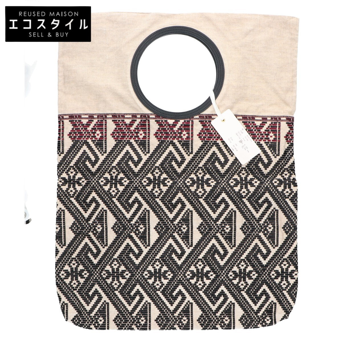 pelleq ペレック 【新品同様】BG1201-SS18 box bag 麻100% ボックスバッグ トートバッグ