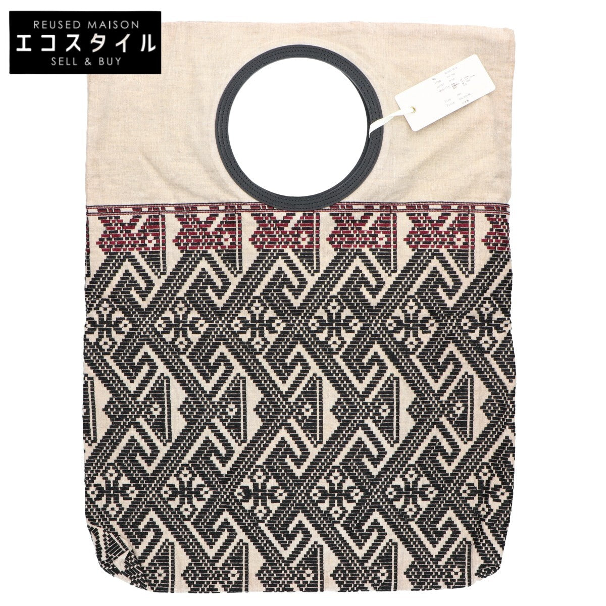 pelleq ペレック 【新品同様】BG1201-SS18 box bag 麻100% ボックスバッグ トートバッグ