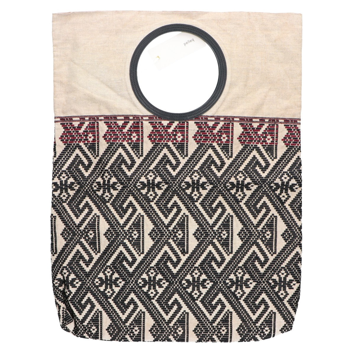 pelleq ペレック 【新品同様】BG1201-SS18 box bag 麻100% ボックスバッグ トートバッグ