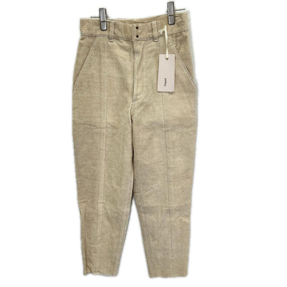 pelleq ペレック PT0711-SS17 ナチュラル リネン混 タックトラウザー ボトムス