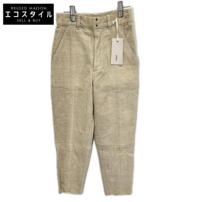 pelleq ペレック PT0711-SS17 ナチュラル リネン混 タックトラウザー ボトムス