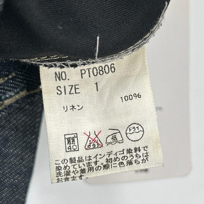 pelleq ペレック PT0806 リネン100 スタンダードトラウザー デニムパンツ ボトムス