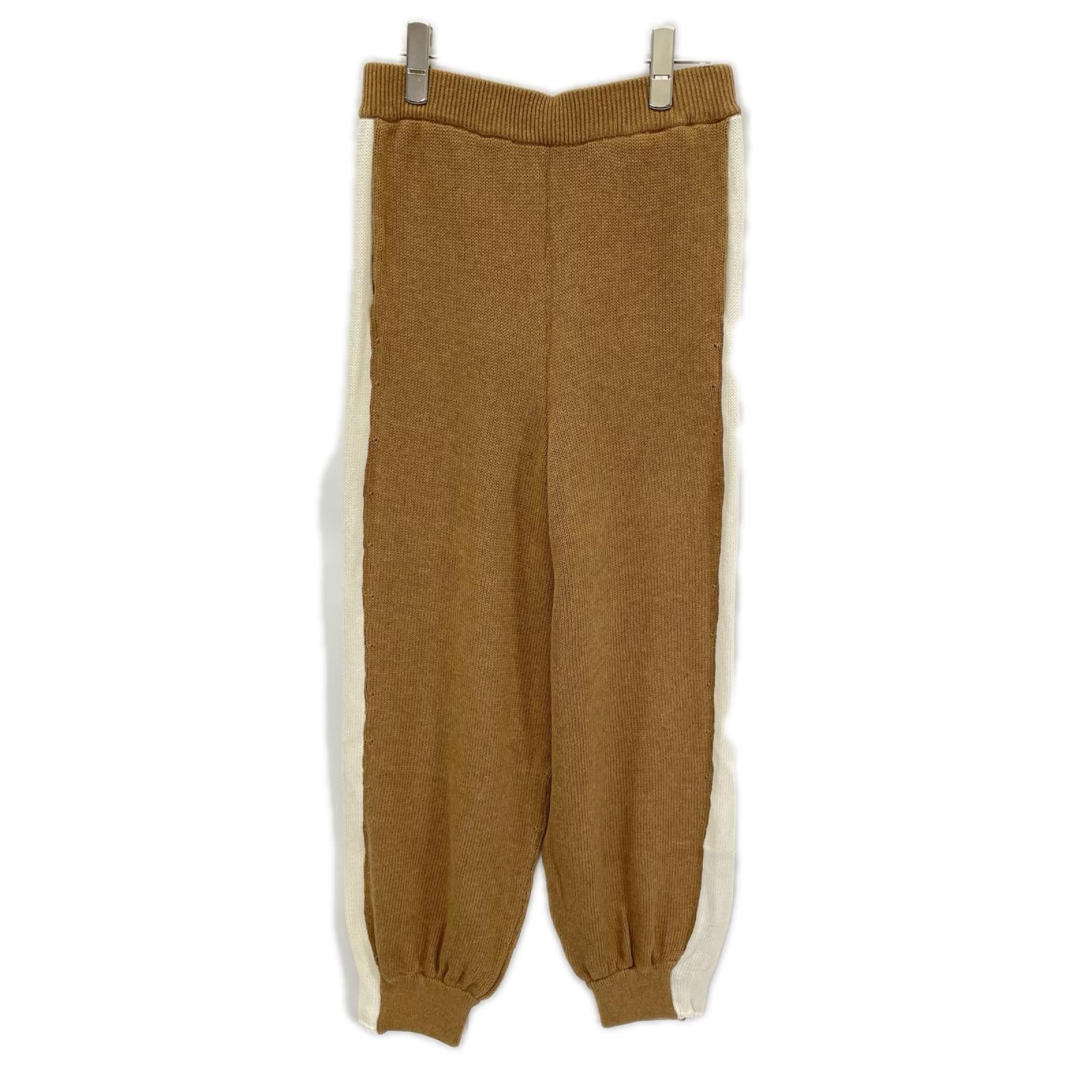 pelleq ペレック KP0902-SA22 ブラウン コットン100 cozy ニットパンツ ボトムス