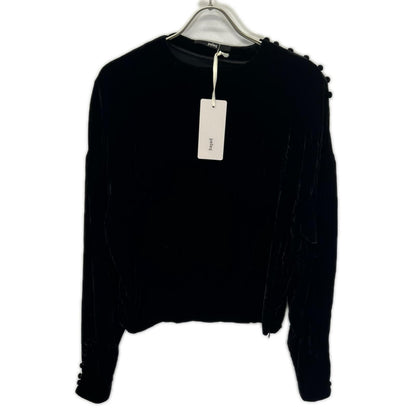 pelleq ペレック SB0101-AW22 ブラック レーヨンシルク ベルベット プルオーバー トップス