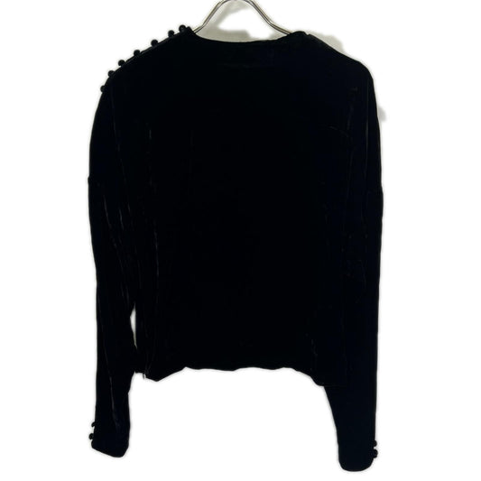 pelleq ペレック SB0101-AW22 ブラック レーヨンシルク ベルベット プルオーバー トップス