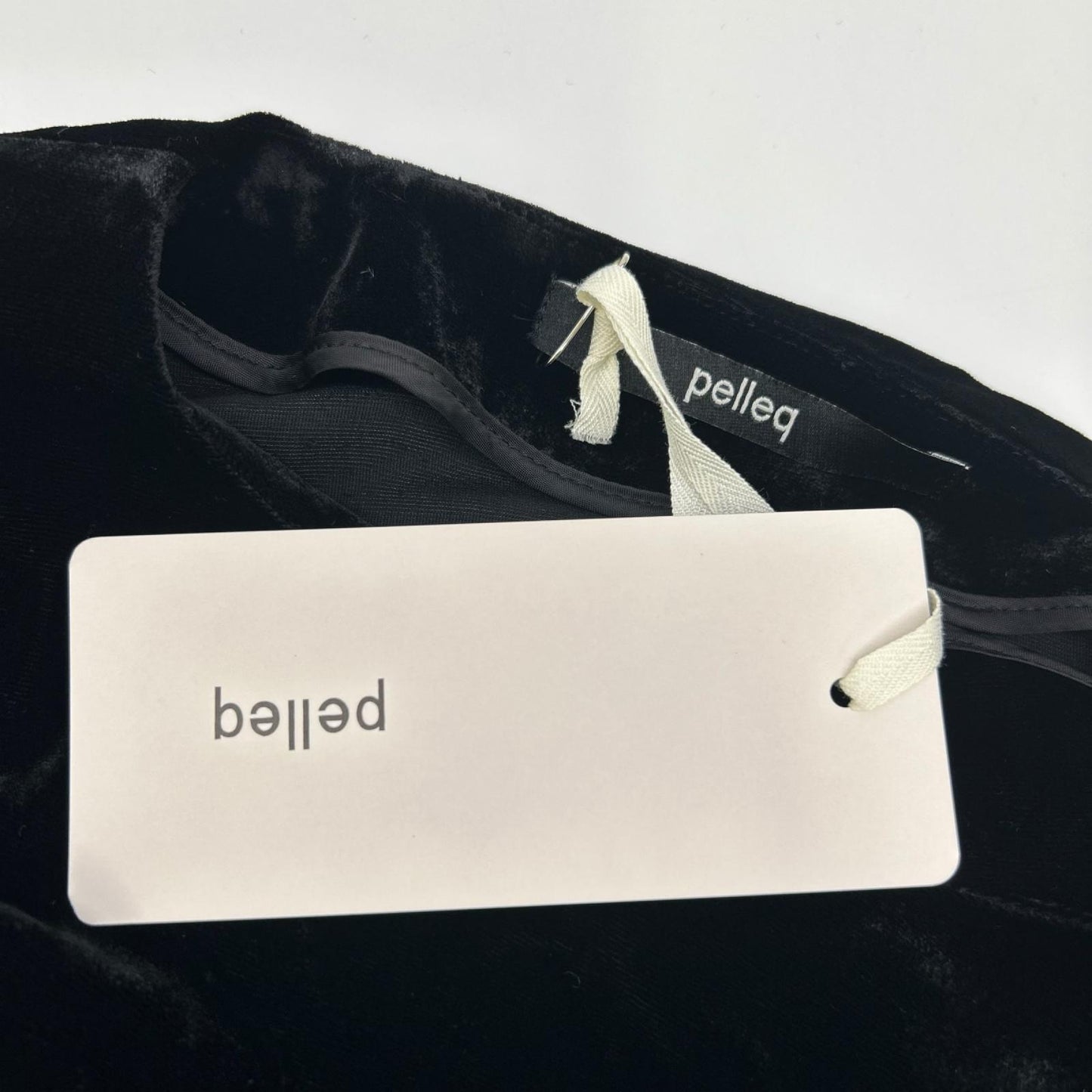 pelleq ペレック SB0101-AW22 ブラック レーヨンシルク ベルベット プルオーバー トップス