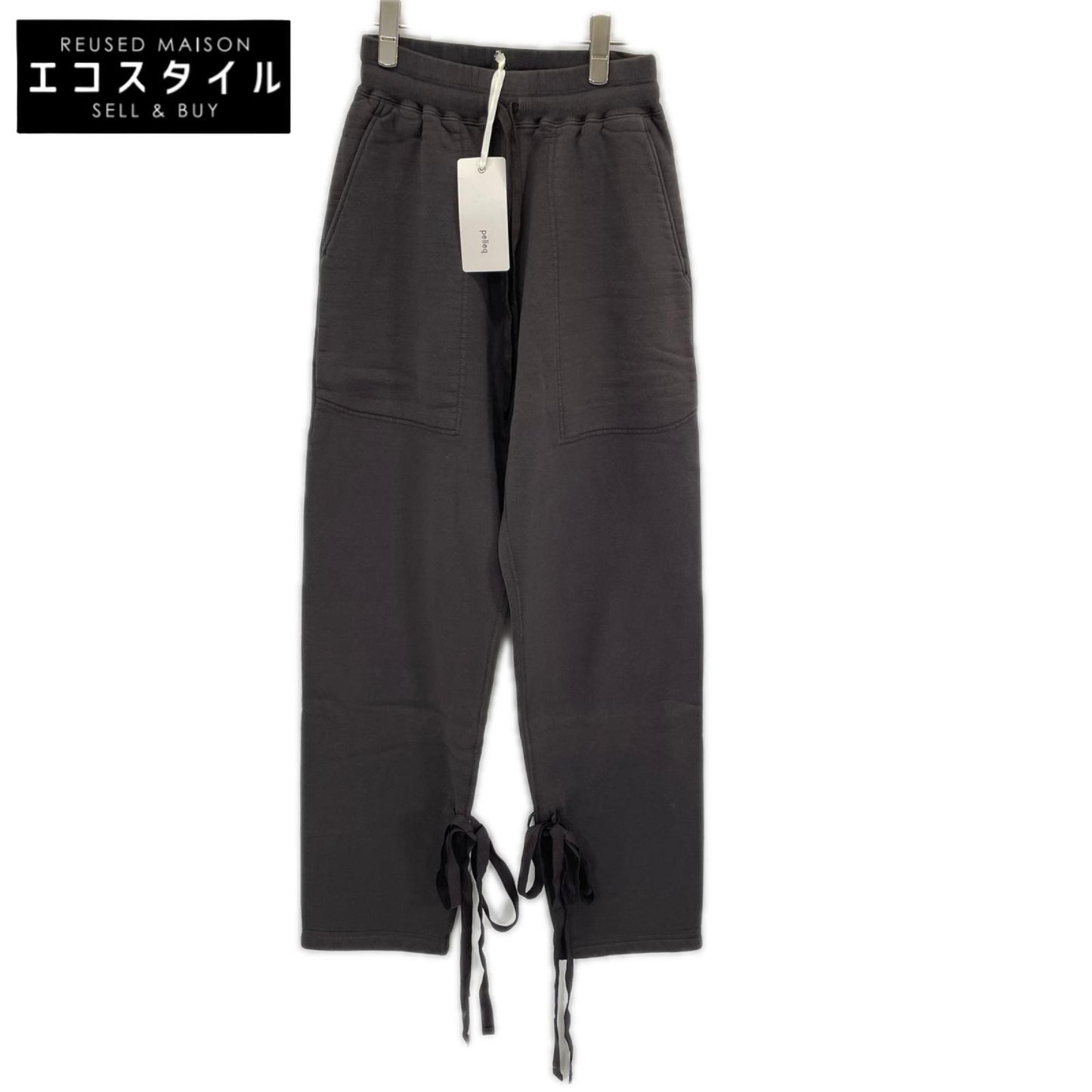 pelleq ペレック SP0806-WS21 ブラウン コットン100 Hem String スウェットパンツ ボトムス