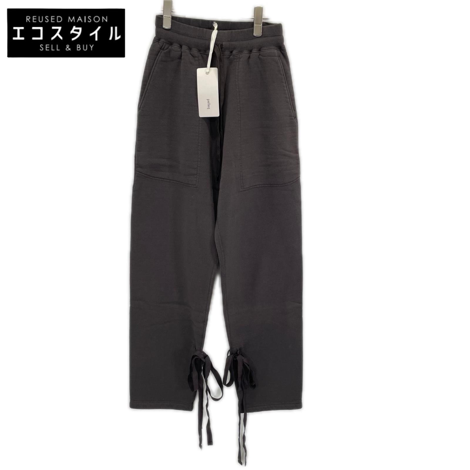 pelleq ペレック SP0806-WS21 ブラウン コットン100 Hem String スウェットパンツ ボトムス