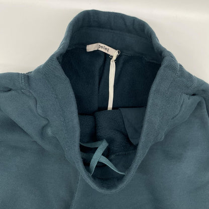 pelleq ペレック SS1003-AW22 ブルー コットン100 ジップ付き スウェットパンツ ボトムス