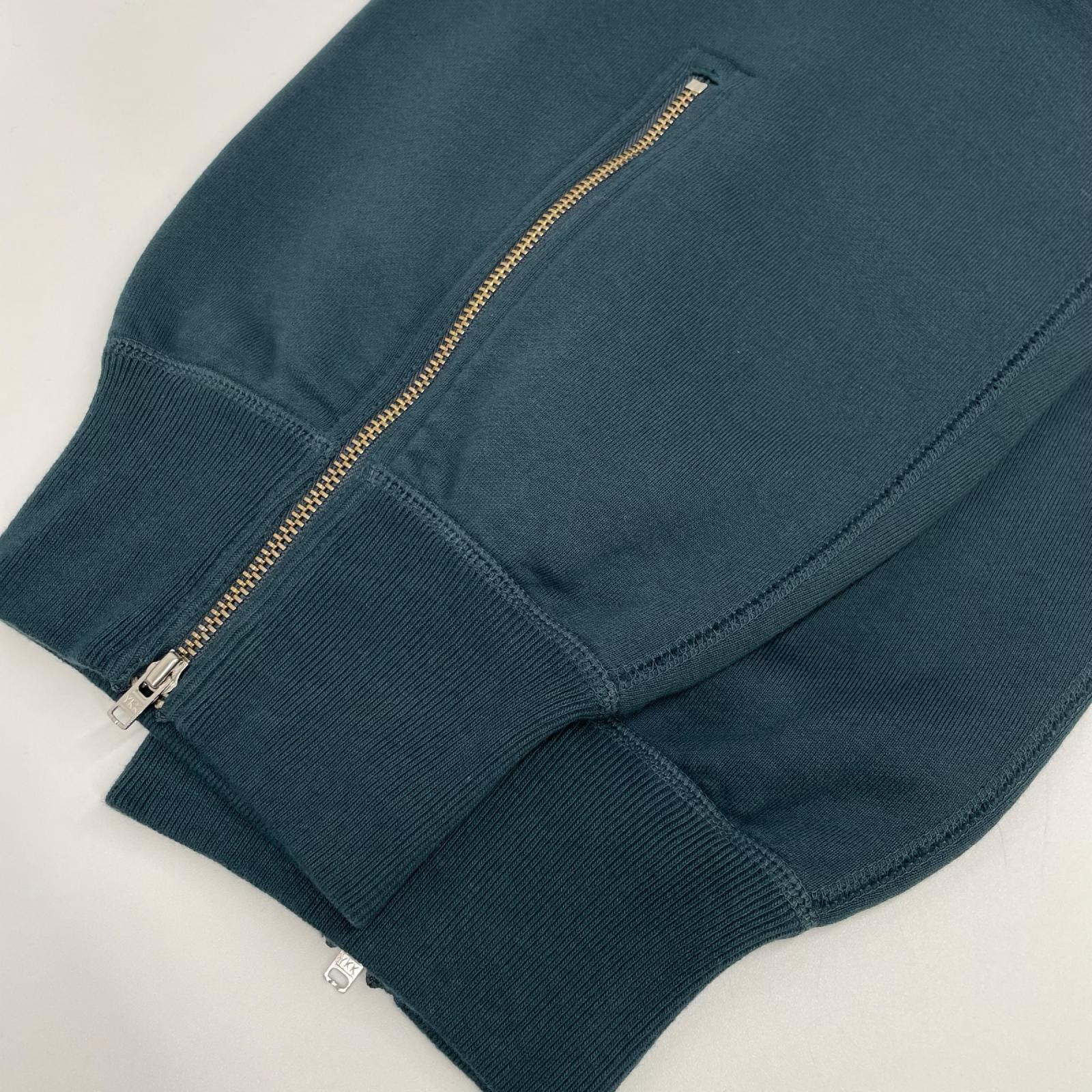 pelleq ペレック SS1003-AW22 ブルー コットン100 ジップ付き スウェットパンツ ボトムス