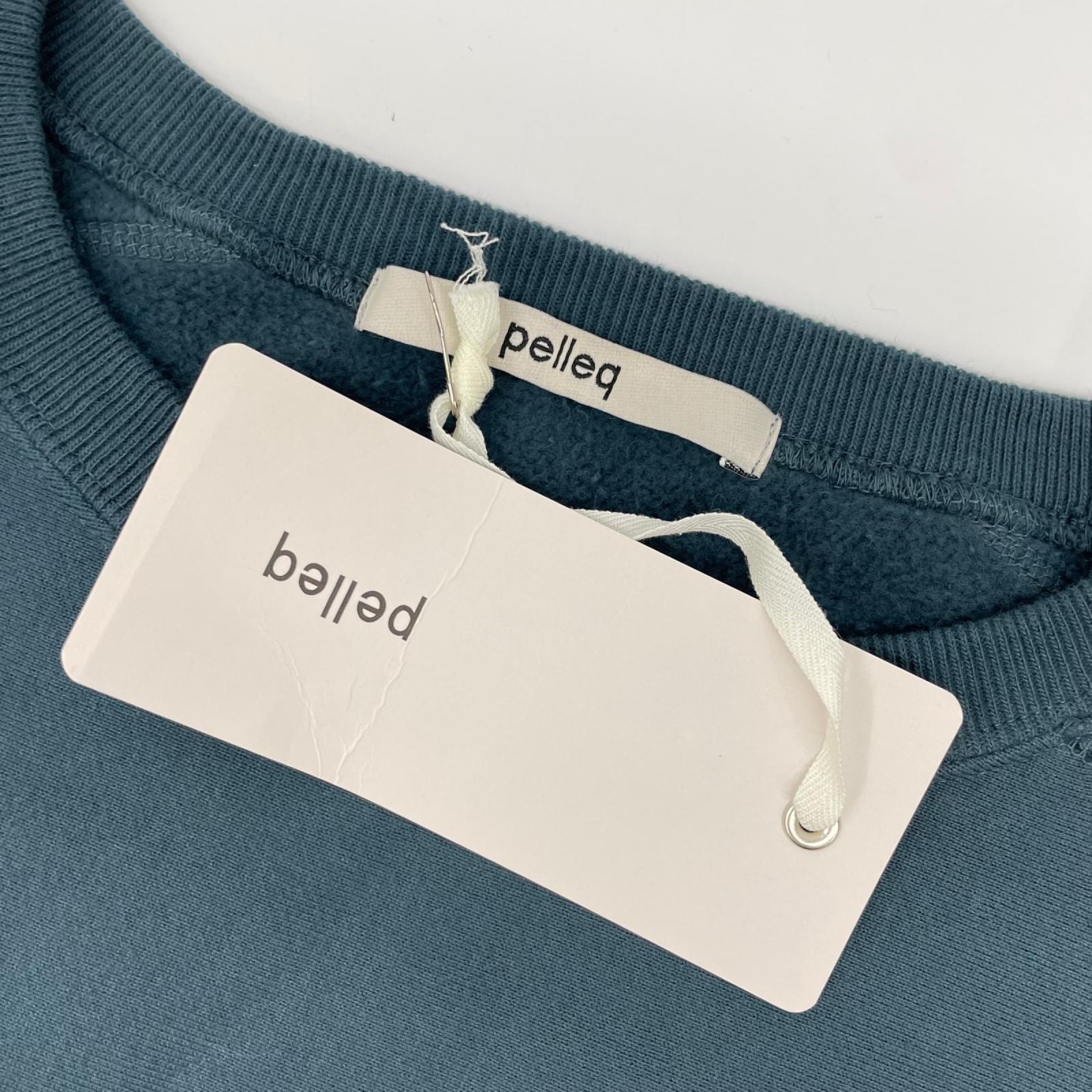 pelleq ペレック SS1001-AW22 ブルー コットン100 ラグランスリーブ スウェットシャツ トップス