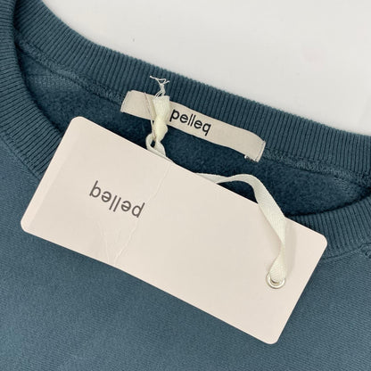 pelleq ペレック SS1001-AW22 ブルー コットン100 ラグランスリーブ スウェットシャツ トップス