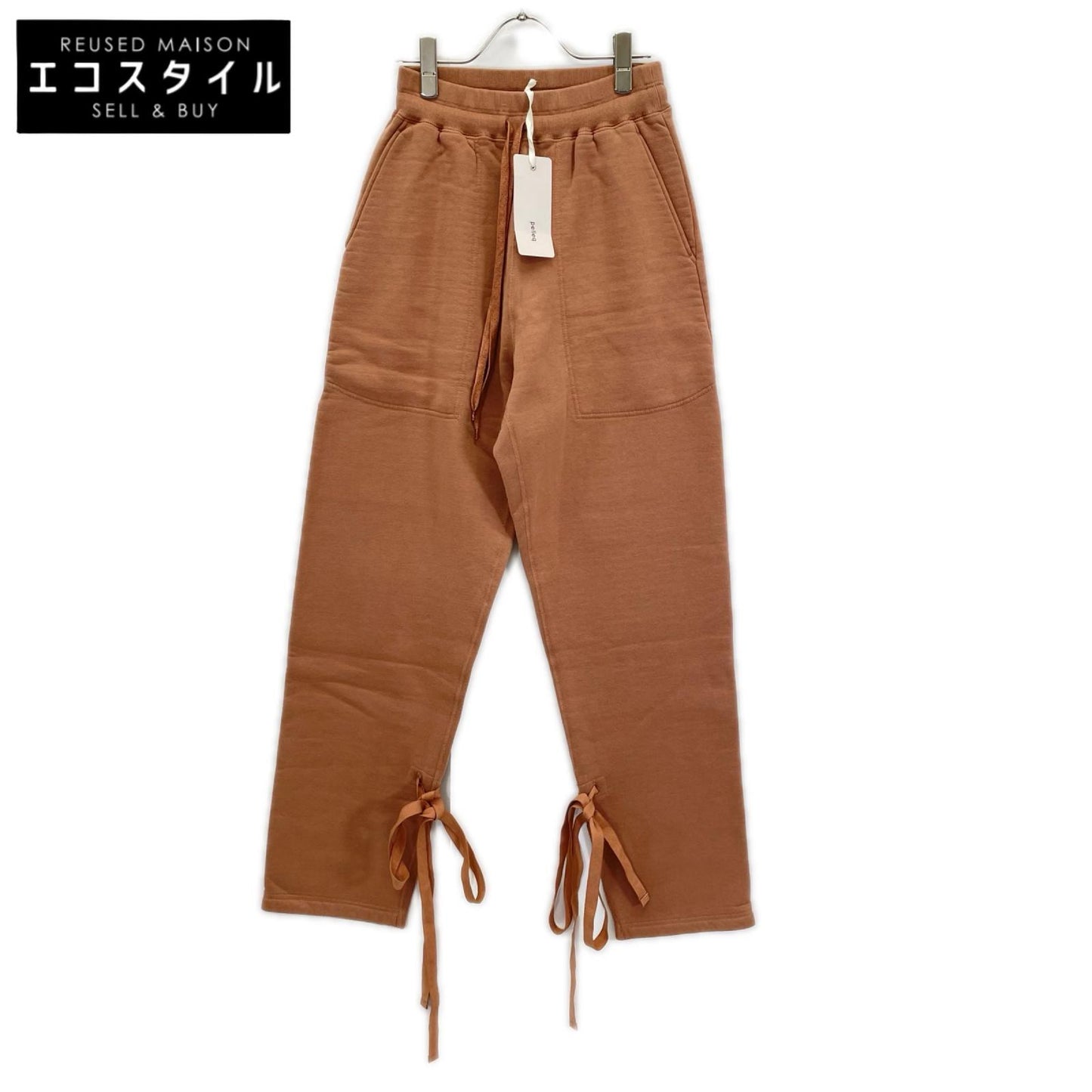 pelleq ペレック SP0806-WS21 ピンク コットン100 Hem String スウェットパンツ ボトムス