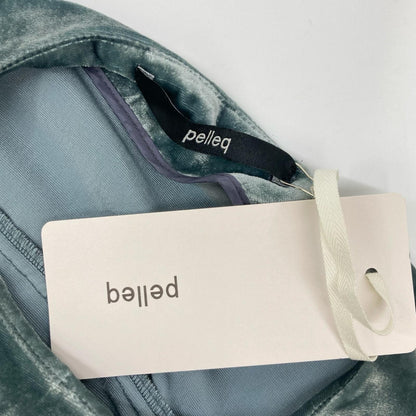 pelleq ペレック SB0101-AW22 ブルー レーヨンシルク ベルベット プルオーバー トップス