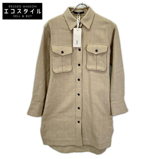 pelleq ペレック OP0302-SS19 ベージュ コットン100 サファリドレスシャツ トップス