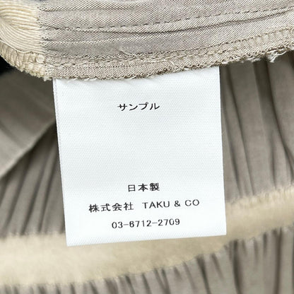 pelleq ペレック SB0601-WS21 イエロー×ベージュ コットン混 Shirring striped tops トップス