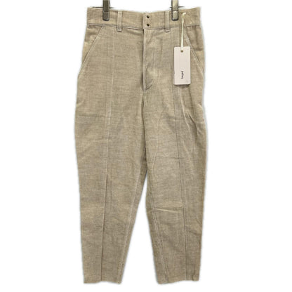pelleq ペレック PT0711-SS17 リネンコットン コーデュロイ タックパンツ ボトムス