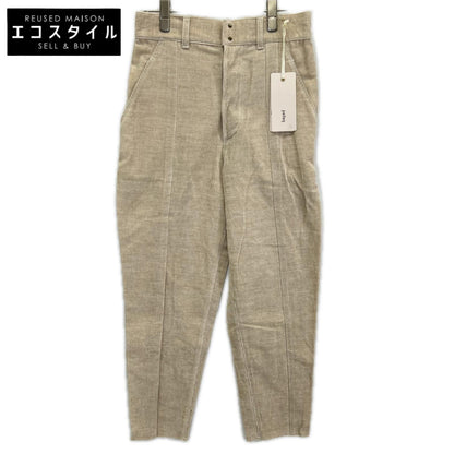 pelleq ペレック PT0711-SS17 リネンコットン コーデュロイ タックパンツ ボトムス