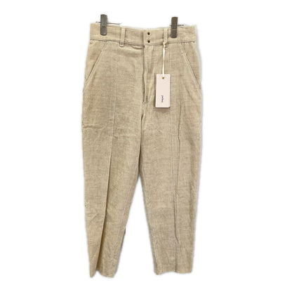 pelleq ペレック PT0711-SS17 アイボリー リネンコットン コーデュロイ タックパンツ ボトムス