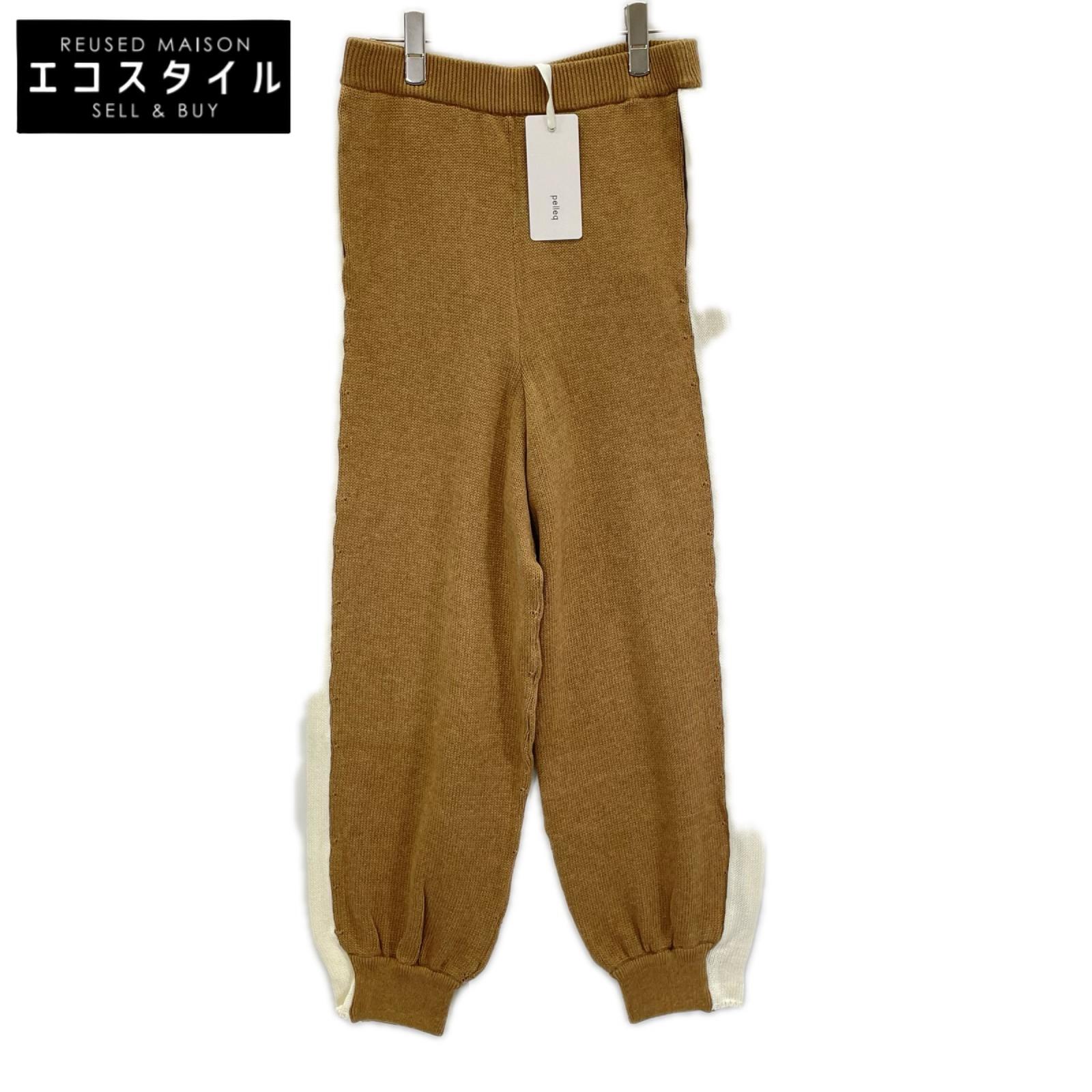 pelleq ペレック KP0902-SA22 ブラウン コットン100 cozy ニットパンツ ボトムス