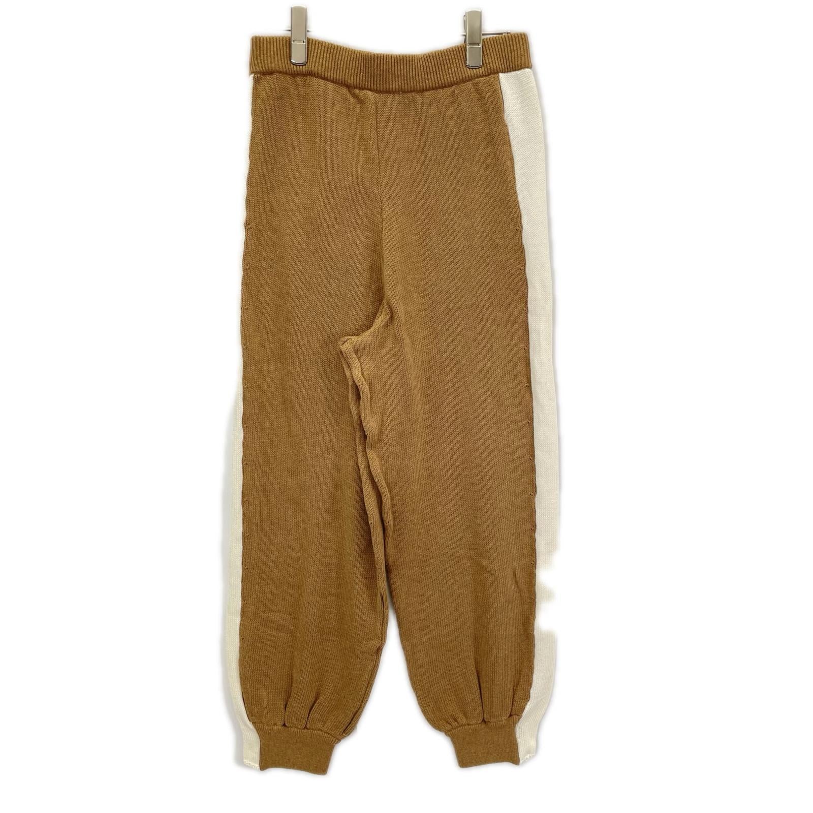 pelleq ペレック KP0902-SA22 ブラウン コットン100 cozy ニットパンツ ボトムス