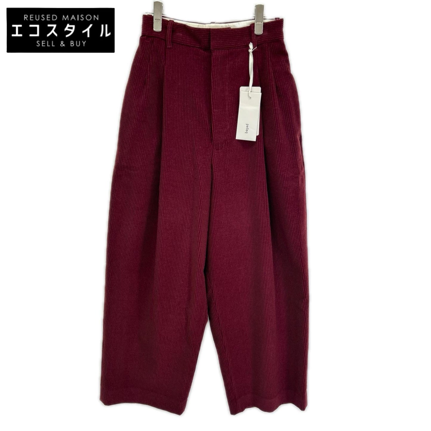 pelleq ペレック PT0403-AW22 ボルドー ウールコットン コーデュロイ トラックパンツ ボトムス