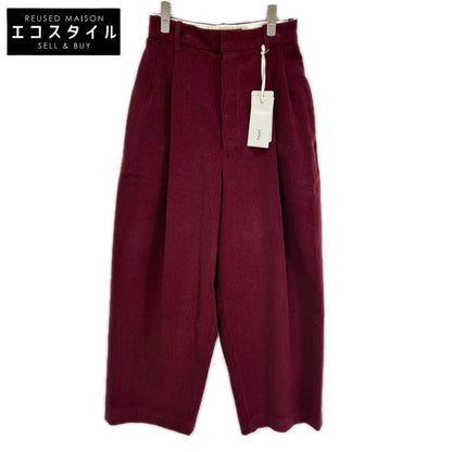 pelleq ペレック PT0403-AW22 ボルドー ウールコットン コーデュロイ トラックパンツ ボトムス