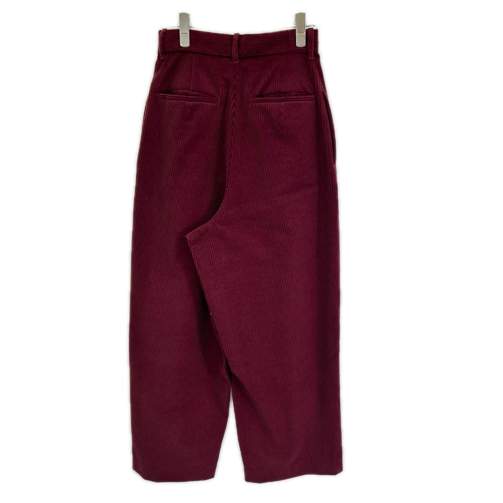 pelleq ペレック PT0403-AW22 ボルドー ウールコットン コーデュロイ トラックパンツ ボトムス