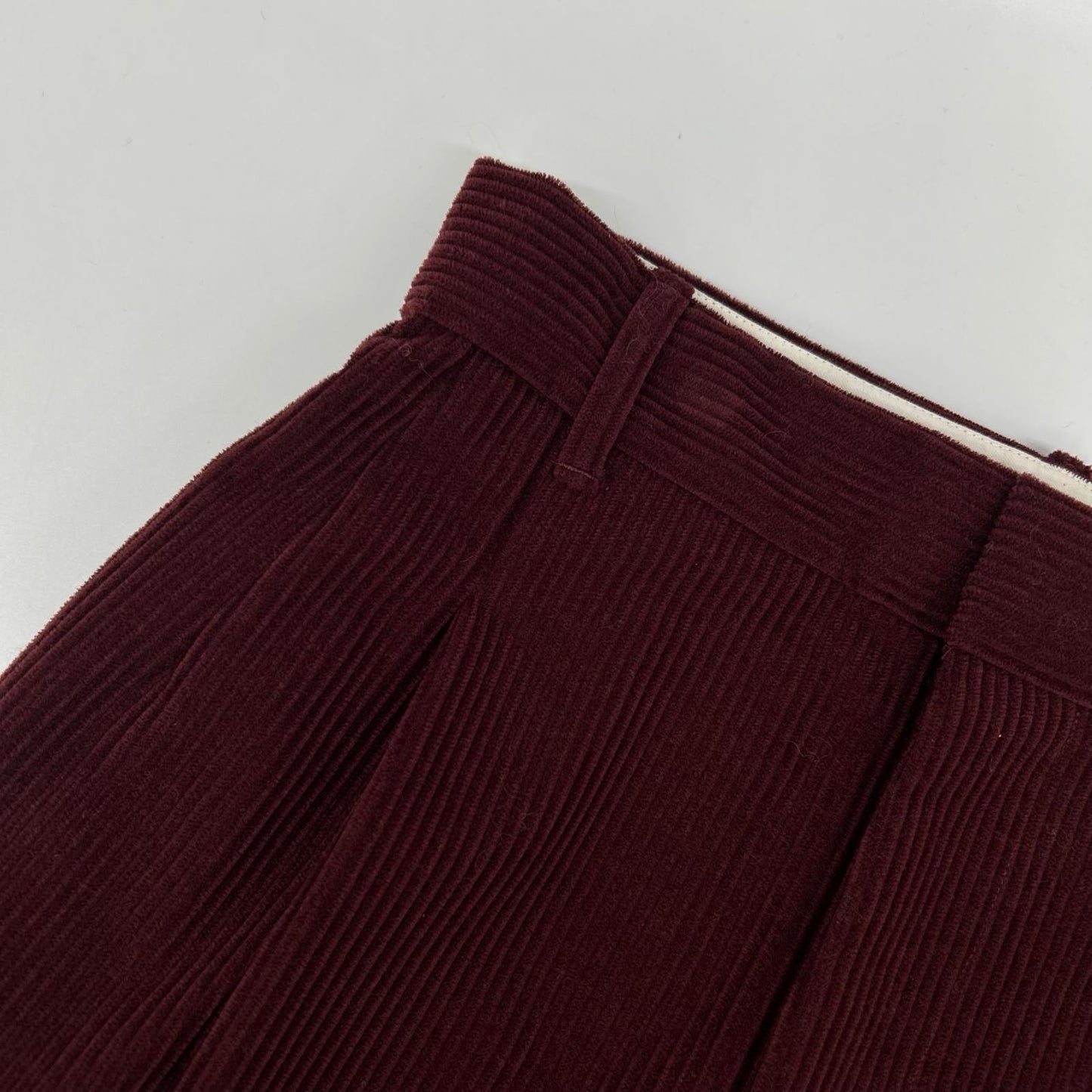 pelleq ペレック PT0403-AW22 ボルドー ウールコットン コーデュロイ トラックパンツ ボトムス