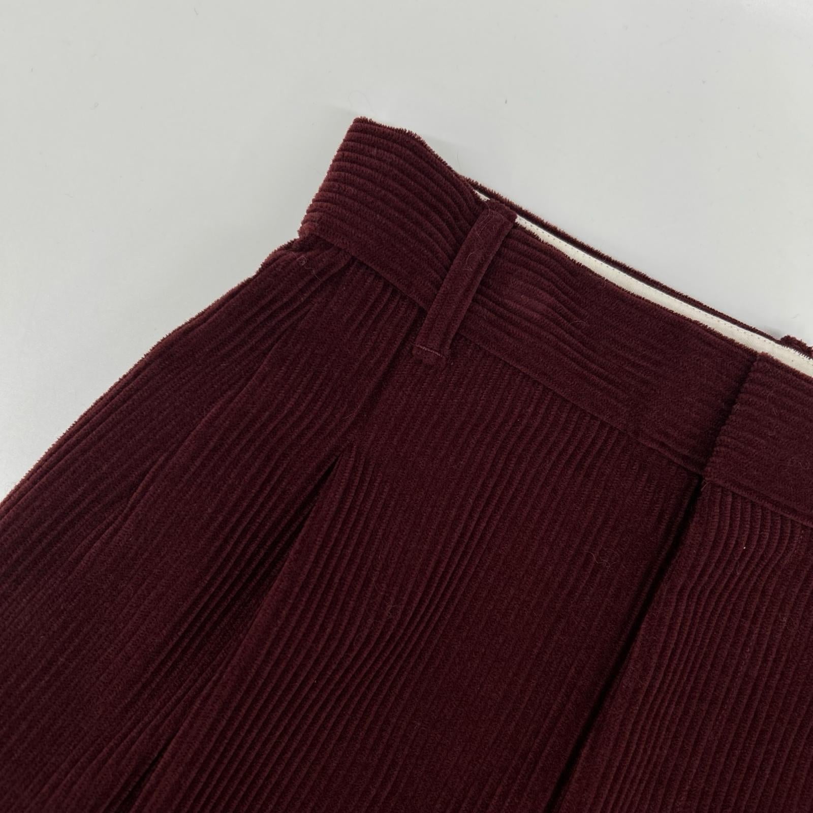 pelleq ペレック PT0403-AW22 ボルドー ウールコットン コーデュロイ トラックパンツ ボトムス