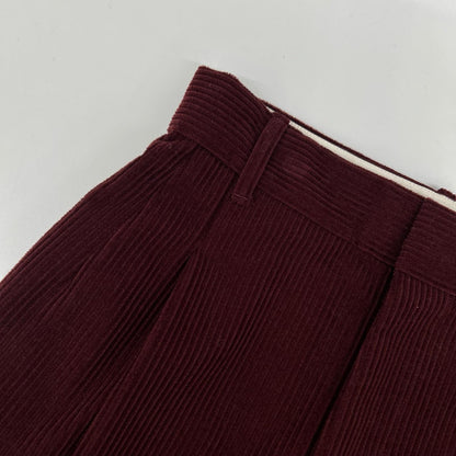 pelleq ペレック PT0403-AW22 ボルドー ウールコットン コーデュロイ トラックパンツ ボトムス
