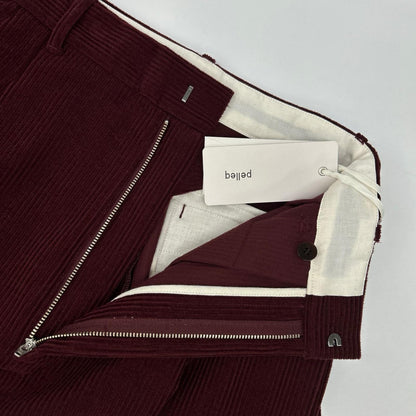 pelleq ペレック PT0403-AW22 ボルドー ウールコットン コーデュロイ トラックパンツ ボトムス