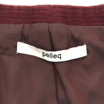 pelleq ペレック JK0404-AW22 ボルドー ウールコーデュロイカラーレスコートベスト トップス