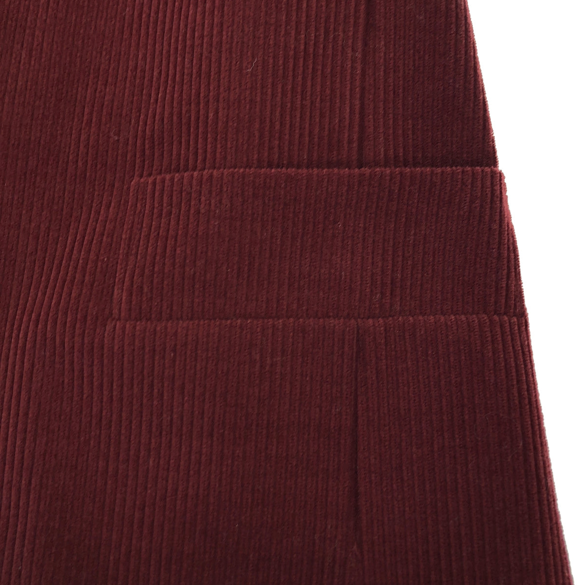 pelleq ペレック JK0404-AW22 ボルドー ウールコーデュロイカラーレスコートベスト トップス