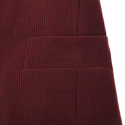 pelleq ペレック JK0404-AW22 ボルドー ウールコーデュロイカラーレスコートベスト トップス