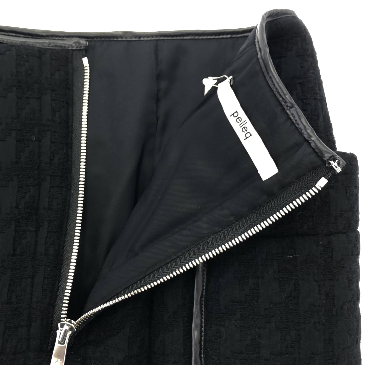 pelleq ペレック SK0401-WS21 ブラック コットン混 キルト ボックス スカート ボトムス