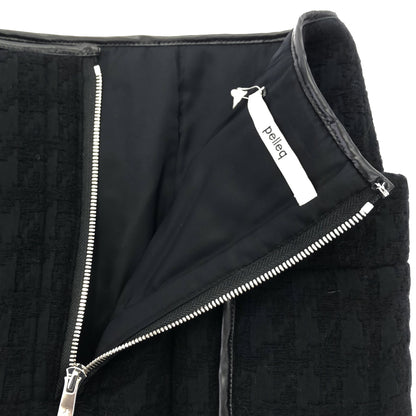 pelleq ペレック SK0401-WS21 ブラック コットン混 キルト ボックス スカート ボトムス