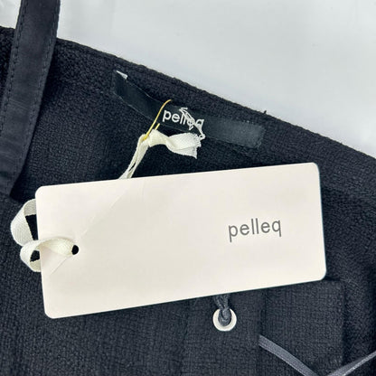 pelleq ペレック OP0303-SS19 ブラック コットン100 レースアップ サマーツイード キャミソールワンピース ワンピース