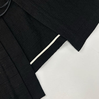 pelleq ペレック OP0303-SS19 ブラック コットン100 レースアップ サマーツイード キャミソールワンピース ワンピース