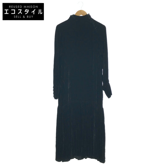 pelleq ペレック OP0101-AW22 ブラック ベルベット フーデット ドレス トップス