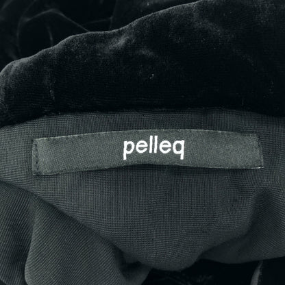 pelleq ペレック OP0101-AW22 ブラック ベルベット フーデット ドレス トップス