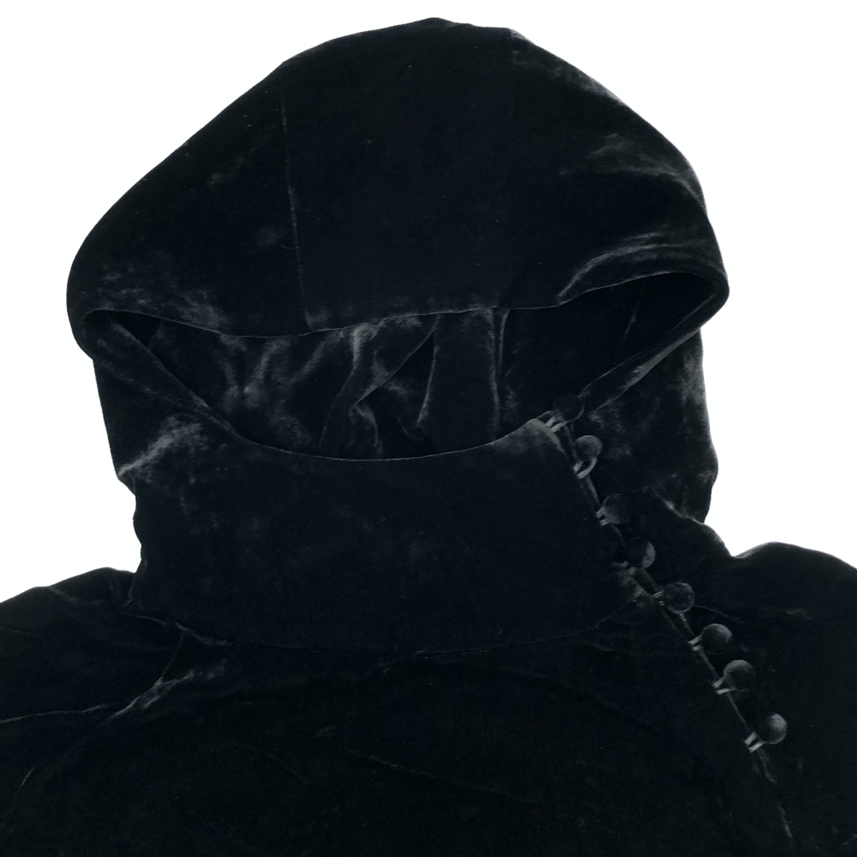 pelleq ペレック OP0101-AW22 ブラック ベルベット フーデット ドレス トップス