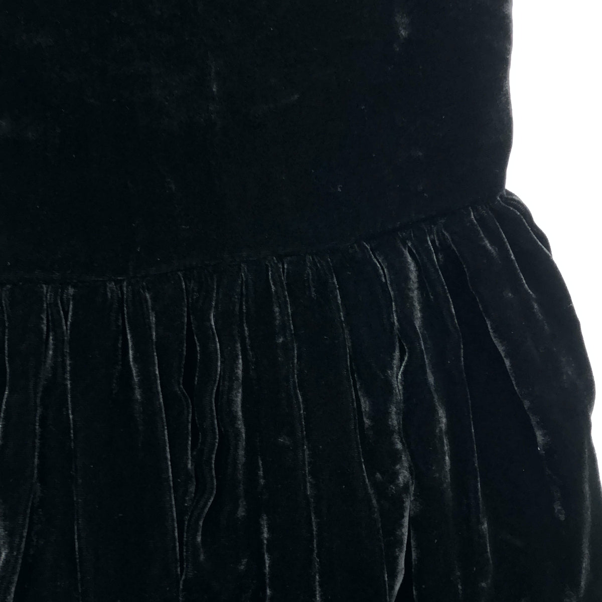 pelleq ペレック OP0101-AW22 ブラック ベルベット フーデット ドレス トップス